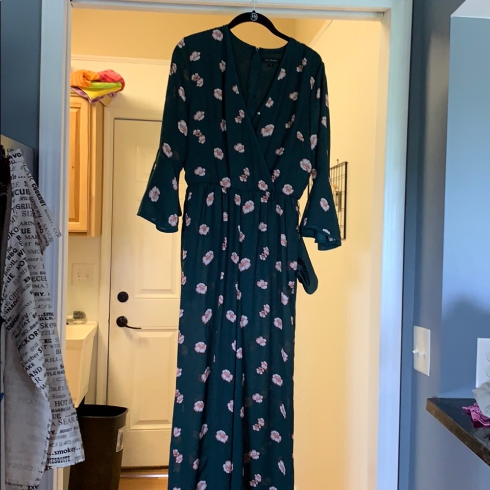 Green floral Jumper